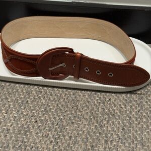 Another Line Inc Western Wide Brown Leather Belt Size L Women’s